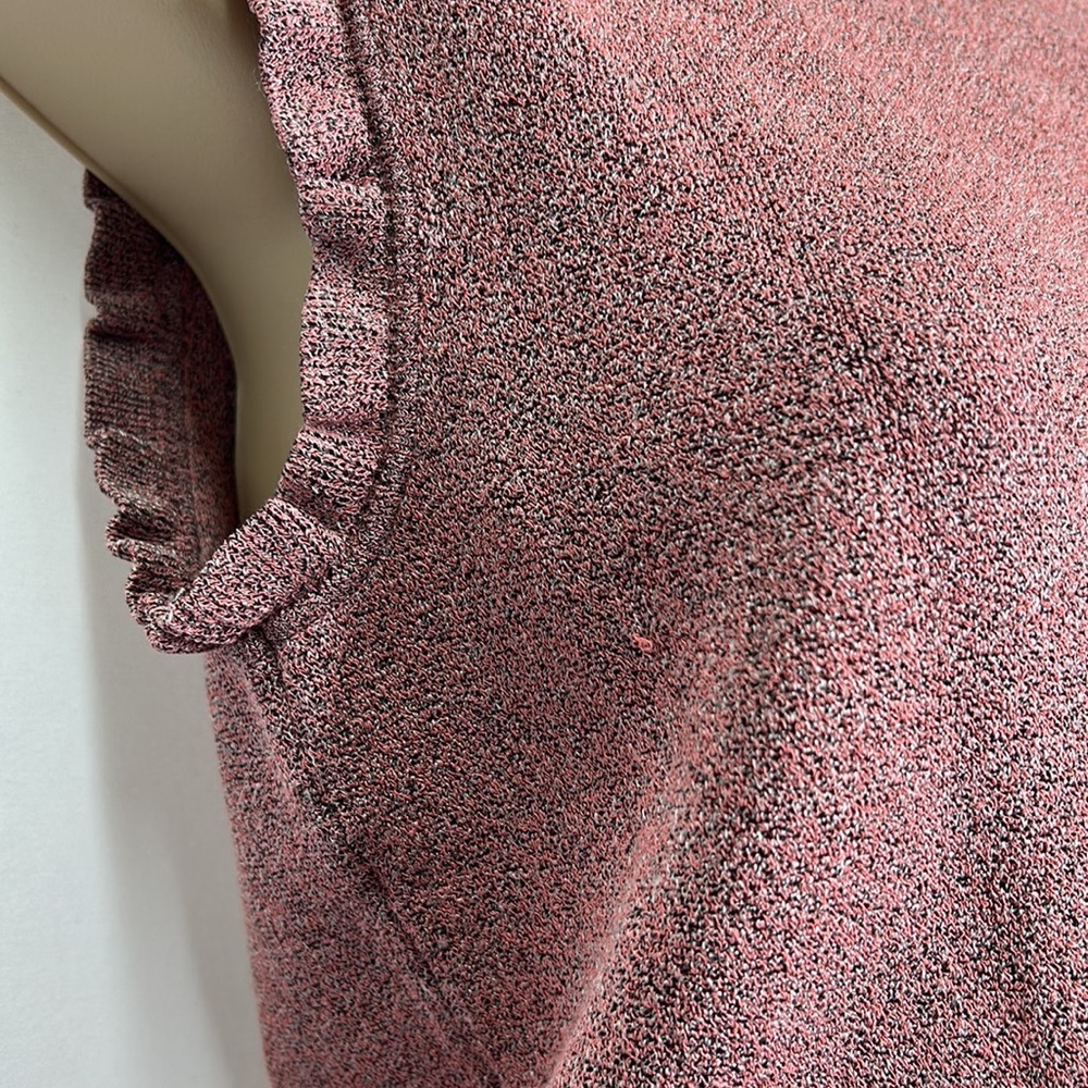 Club Monaco Italian Yarn pink Rimber ruffle flouncy top and skirt set - Picture 6 of 10